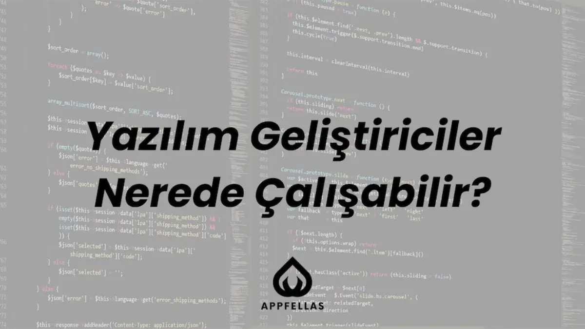 Yazılım Geliştiriciler Nerede Çalışabilir?