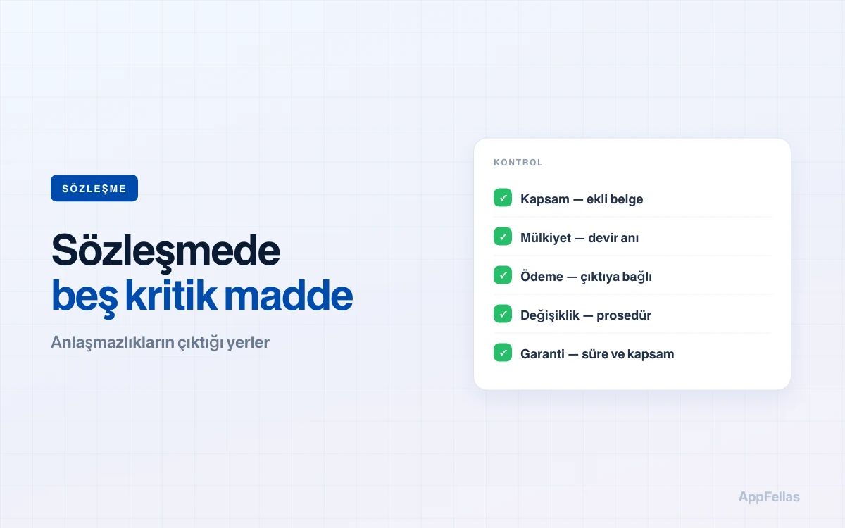 Yazılım Projesi Sözleşmesinde Nelere Dikkat Edilmeli?